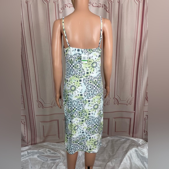 DEREK HEART Womens White Twist Front Bra Cups Midi Empire Dress Juniors L XL - Picture 5 of 15